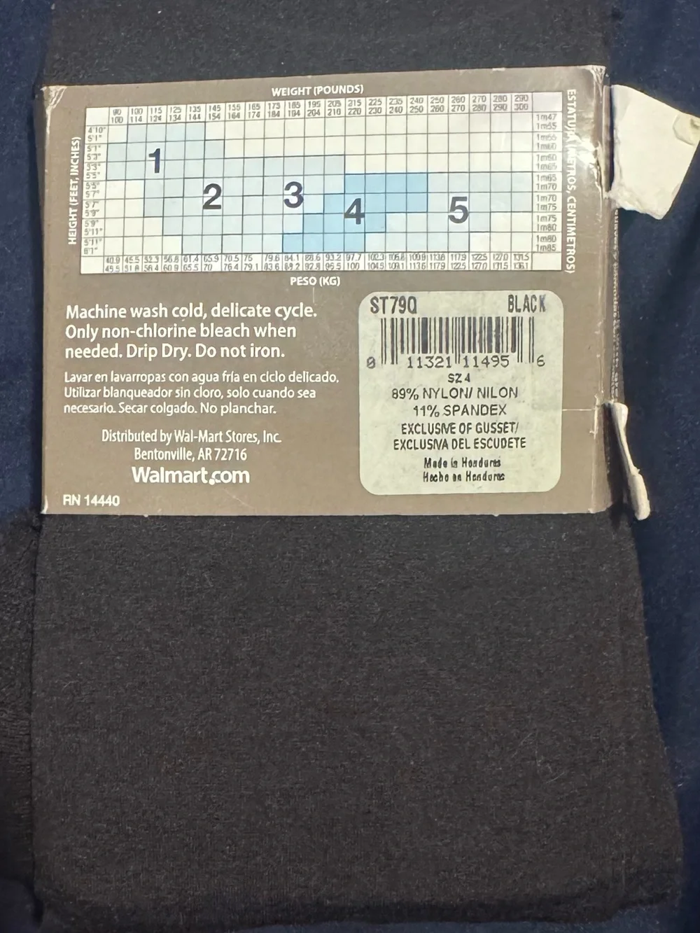 Secret Treasures Black Control Top Tights